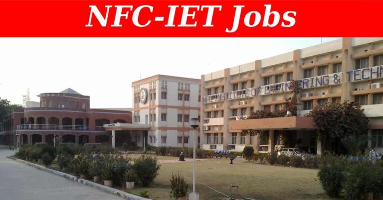 NFC Institute of Engineering & Technology Recruitment ( July 2024) : Open Jobs/Online application
