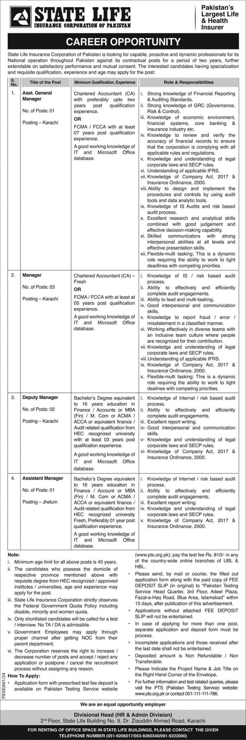 SLIC vacancies & recruitment ( September 2024) : Open Jobs/Online application